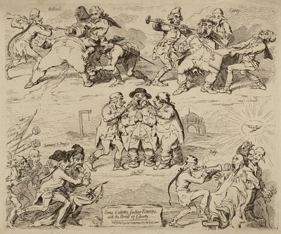 Sans-Culottes, Feeding Europe with the Bread of Liberty, julkaistiin 12. tammikuuta tekijältä James Gillray