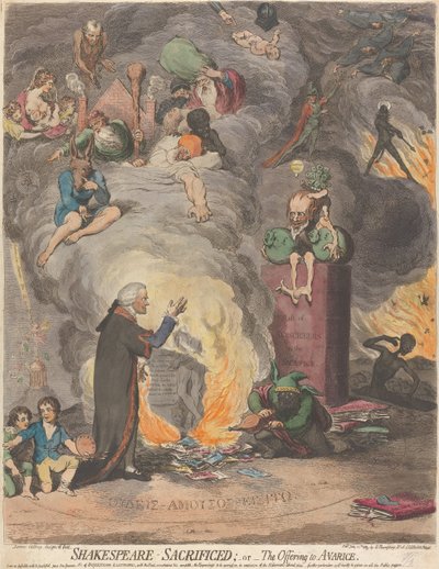Shakespeare uhrattu; tai Tarjous ahneudelle tekijältä James Gillray
