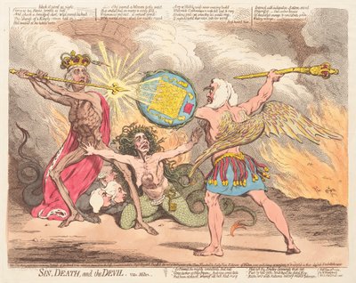 Synti, kuolema ja paholainen, katso Milton tekijältä James Gillray
