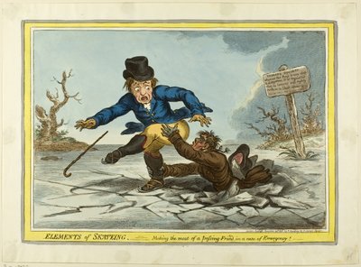 Luistelun elementit: Luistelu: Hyödyntämällä ohi kulkeva ystävä tekijältä James Gillray