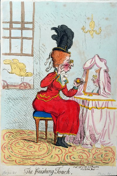 The Finishing Touch, julkaissut Hannah Humphrey vuonna 1791 (käsinvärinen etsaus) tekijältä James Gillray