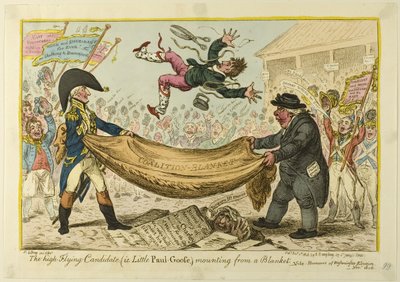 Korkealle lentävä ehdokas tekijältä James Gillray