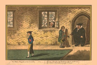The Rakes Progress at the University - No. 2, 1806. tekijältä James Gillray