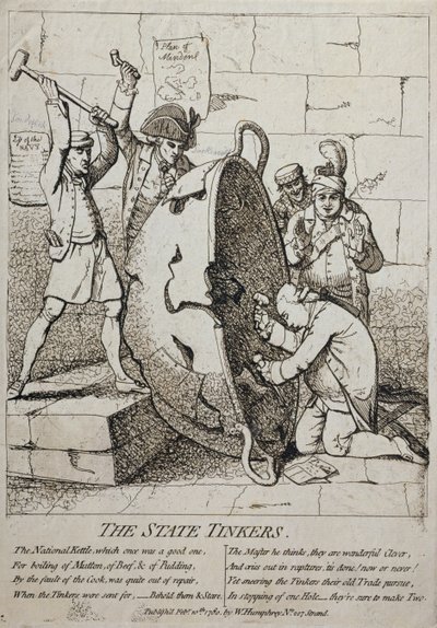 The State Tinkers, julkaisi William Humphrey vuonna 1780 tekijältä James Gillray
