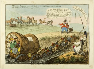 The State Waggoner ja John Bull tekijältä James Gillray
