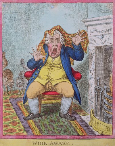 Wide Awake, julkaissut Hannah Humphrey vuonna 1806 (käsinvärinen etsaus) (katso myös 189788) tekijältä James Gillray