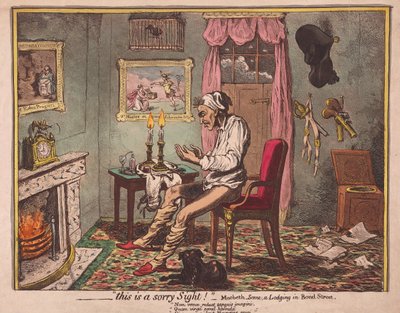 ?.Tämä on pahoittelut! Pub. 1786 (käsinvärinen kaiverrus) tekijältä James Gillray