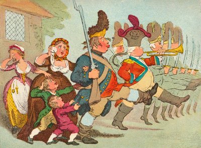 John Bull menossa sotiin, 1700-luku, 1902 tekijältä James Gilray