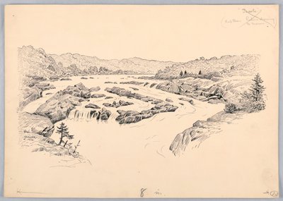 River Rapids, Design for Washington Board of Trade Dinner, 13. toukokuuta 1908 tekijältä James Henry Moser