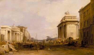 "Hyde Park Corner and Constitution Arch", c1833 tekijältä James Holland