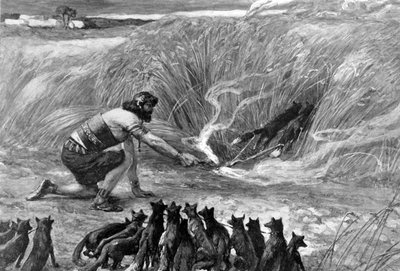 Simson ja ketut J James Tissot - Raamattu tekijältä James Jacques Joseph (after) Tissot