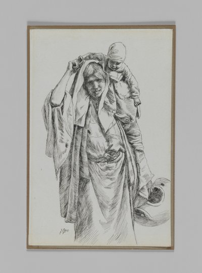 Tyypillinen Jerusalemin nainen, esimerkki teoksesta Herramme Jeesuksen Kristuksen elämä tekijältä James Jacques Joseph Tissot
