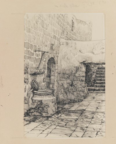 Vanha säiliö, kuva Herramme Jeesuksen Kristuksen elämästä (mustetta ja grafiittia paperille) tekijältä James Jacques Joseph Tissot