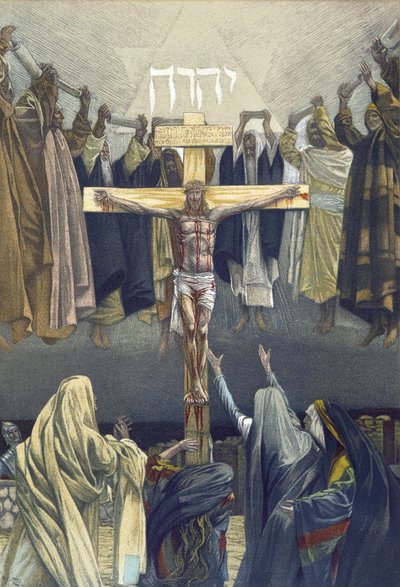 C"est la fin - Se on valmis - teoksesta "" Herramme Jeesuksen Kristuksen elämä"" - 1899, James Tissot - La vie de notre seigneur Jesus Christ, kirjoittanut Jacques Joseph tekijältä James Jacques Joseph Tissot