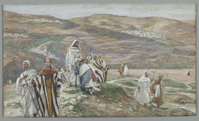 Hän lähetti ne kaksi kerrallaan, esimerkki teoksesta The Life of Our Lord Jesus Christ, 1886-96 (wc grafiitin päällä paperilla) tekijältä James Jacques Joseph Tissot