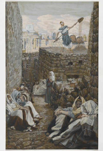 Hän, joka vehnää, esimerkki teoksesta Herramme Jeesuksen Kristuksen elämä (wc grafiitin päällä paperilla) tekijältä James Jacques Joseph Tissot