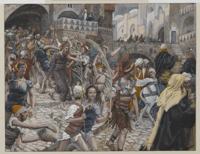 Jeesus johdatti Kaifaksesta Pilatukseen, esimerkki teoksesta Herramme Jeesuksen Kristuksen elämä, 1886-94 (wc grafiitin päällä paperilla) tekijältä James Jacques Joseph Tissot