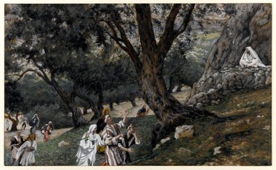 Jeesus meni autiomaahan, kuvitus teokselle The Life of Christ, n. 1884-1896 (wc ja guassi pahville) tekijältä James Jacques Joseph Tissot