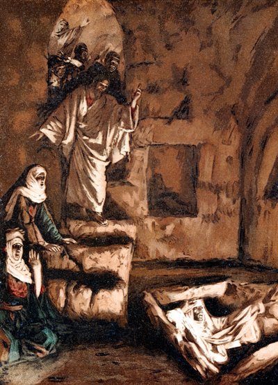 Jeesus herättää Lasaruksen haudasta, 1897 tekijältä James Jacques Joseph Tissot