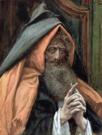 Joosef Arimatialainen, kuvitus teokseen The Life of Christ, n. 1886-1894 (wc ja guassi pahville) tekijältä James Jacques Joseph Tissot