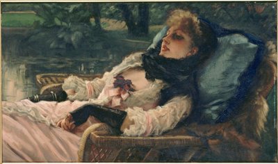 La Rêveuse Unelmoija eli kesäilta, n. 1876. tekijältä James Jacques Joseph Tissot