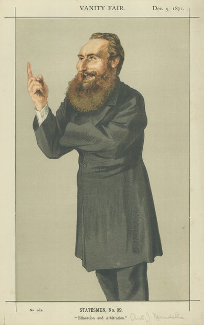 herra Anthony John Mundella (väri litho) tekijältä James Jacques Joseph Tissot