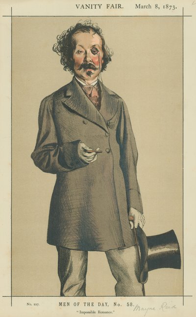 Talbot Mayne Reid, Mahdoton romanssi, 8. maaliskuuta 1873, Vanity Fair -sarjakuva. tekijältä James Jacques Joseph Tissot