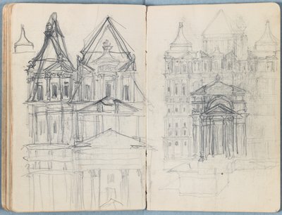 Sivuja Sketches for The Life of Our Lord Jesus Christ -albumista 1880-luvun lopulla (grafiitti ja pesu paperille) tekijältä James Jacques Joseph Tissot