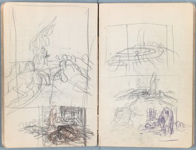 Sivuja Sketches for The Life of Our Lord Jesus Christ -albumista 1880-luvun lopulla (grafiitti ja pesu paperille) tekijältä James Jacques Joseph Tissot