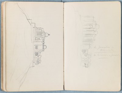 Sivuja Sketches for The Life of Our Lord Jesus Christ -albumista 1880-luvun lopulla (grafiitti ja pesu paperille) tekijältä James Jacques Joseph Tissot