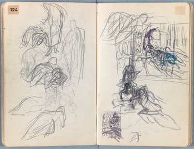 Sivuja Sketches for The Life of Our Lord Jesus Christ -albumista 1880-luvun lopulla (grafiitti ja pesu paperille) tekijältä James Jacques Joseph Tissot