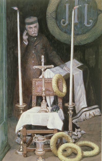 Huonekalut ja erilaiset esineet 1100- ja 1300-luvuilta tekijältä James Jacques Joseph Tissot
