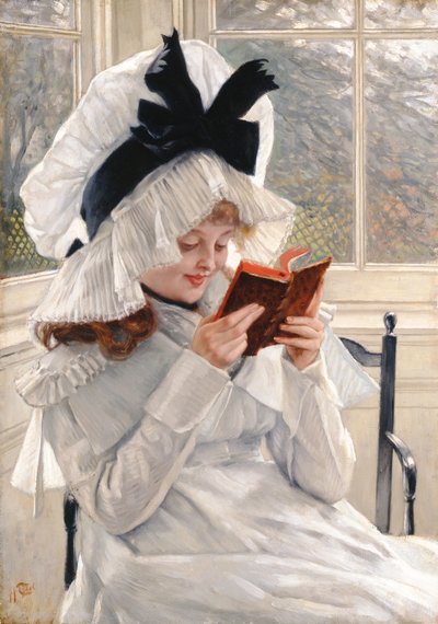 Kirjan lukeminen, 1872-73 tekijältä James Jacques Joseph Tissot