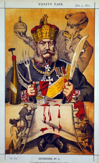 Sovereigns No.8 sarjakuva Vanity Fairista, 1871 tekijältä James Jacques Joseph Tissot