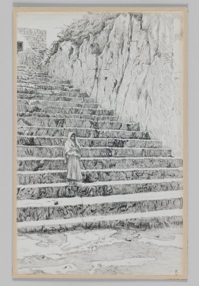 Profeettojen haudoihin johtavat portaat, esimerkki teoksesta Herramme Jeesuksen Kristuksen elämä tekijältä James Jacques Joseph Tissot