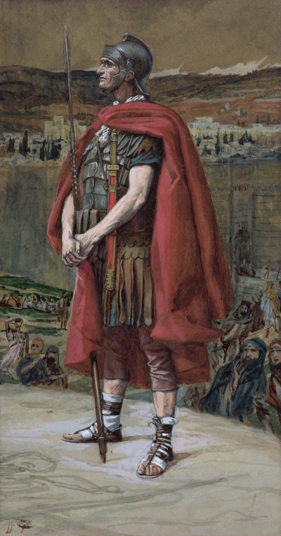 Centurion, kuvitus teokseen The Life of Christ, n. 1886-1894 (wc ja guassi pahville) tekijältä James Jacques Joseph Tissot