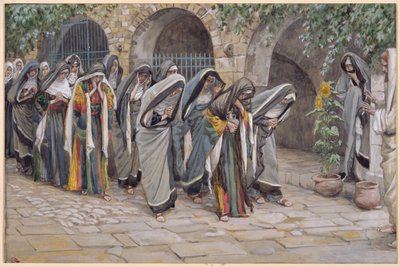 Pyhät naiset, kuvitus teokseen The Life of Christ, n. 1886-1894 (wc ja guassi pahville) tekijältä James Jacques Joseph Tissot