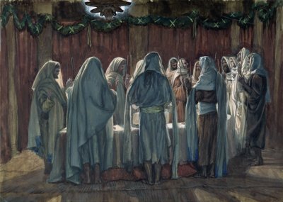Juutalaisten pääsiäinen, kuvitus teokselle The Life of Christ, n. 1884-1896 (wc ja guassi pahville) tekijältä James Jacques Joseph Tissot