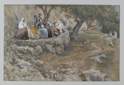 Pyhän Pietarin ensisijaisuus, esimerkki teoksesta The Life of Our Lord Jesus Christ, 1886-96 (wc grafiitin päällä paperilla) tekijältä James Jacques Joseph Tissot