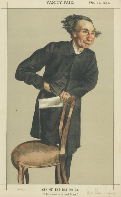 Pastori Charles Voysey (väri litho) tekijältä James Jacques Joseph Tissot