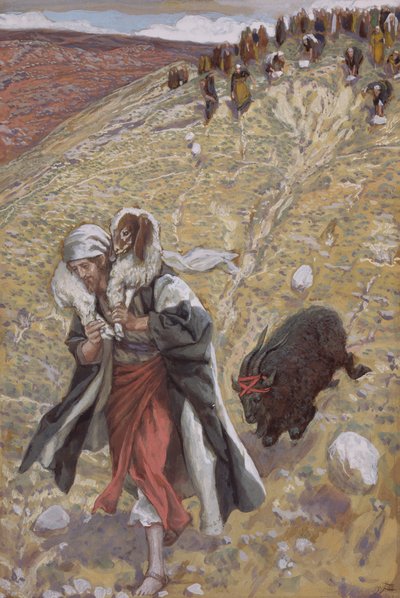 The Scapegoat, kuvitus teokseen The Life of Christ, n. 1886-1894 (wc ja guassi pahville) tekijältä James Jacques Joseph Tissot