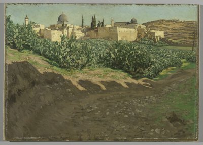 Haaremin esplanadin lounaiskulma, muinainen temppeli, esimerkki teoksesta Herramme Jeesuksen Kristuksen elämä tekijältä James Jacques Joseph Tissot