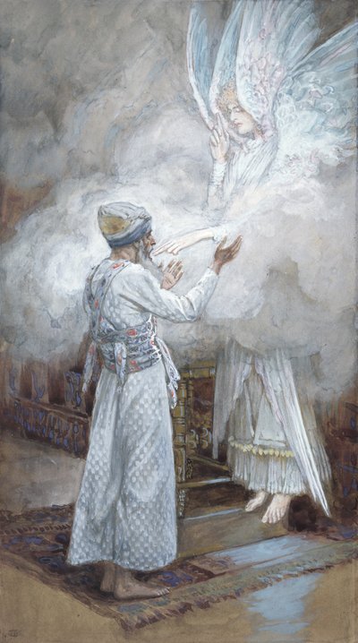 Sakariaan visio, kuvitus teokseen The Life of Christ, n. 1886-1894 (wc ja guassi pahville) tekijältä James Jacques Joseph Tissot