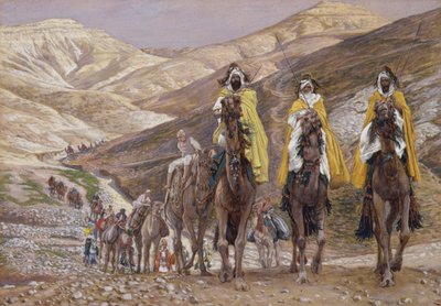 Viisaat matkalla Betlehemiin, kuvitus teokselle The Life of Christ, n. 1886-1894 (guassi pahville) tekijältä James Jacques Joseph Tissot