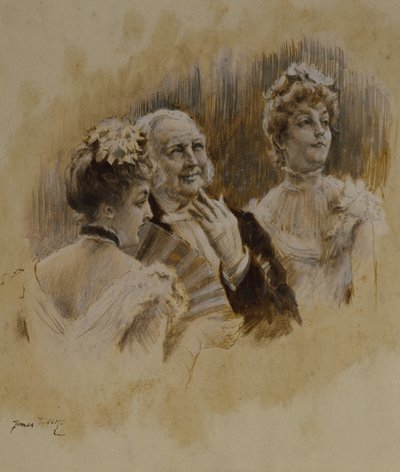 Naiset Pariisissa: Provinssien nuoret naiset (kynä ja muste) tekijältä James Jacques Joseph Tissot