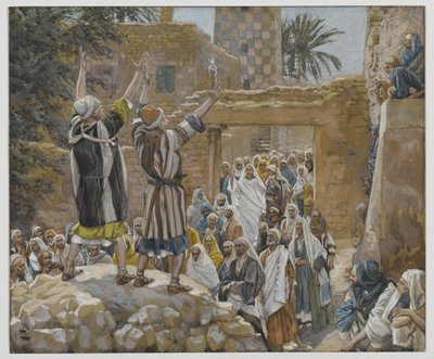 Kaksi sokeaa Jerikossa, kuva Herramme Jeesuksen Kristuksen elämästä, 1886-96 (wc grafiitin päällä paperilla) tekijältä James Jacques Joseph Tissot
