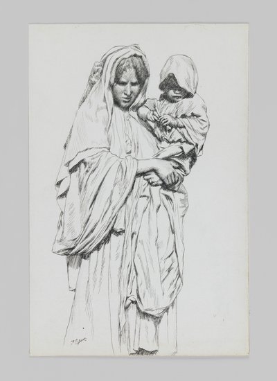 Nainen ja Jerikolainen lapsi, esimerkki teoksesta Herramme Jeesuksen Kristuksen elämä tekijältä James Jacques Joseph Tissot