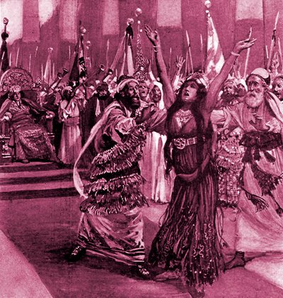 Athaliah ja Joash kirjoittanut J James Tissot - Raamattu tekijältä James Jacques Joseph after Tissot