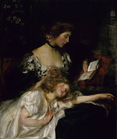 Äiti ja lapsi Lady Shannon ja Kitty, n. 1900-1910. tekijältä James Jebusa Shannon
