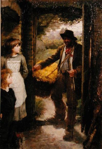 The Cowslip Gatherer (öljy kankaalle) tekijältä James Jebusa Shannon
